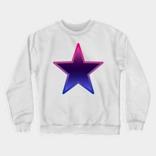 Bi+ Star (Omni Flag with Bi Flag outline) Crewneck Sweatshirt